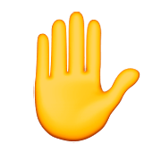 ✋ Emoji Mão Levantada na Apple iOS 8.3.