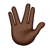 🖖🏿 Emoji vulkanischer Gruß: dunkle Hautfarbe Apple iOS 8.3.