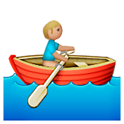 🚣🏼 Emoji Persona Remando En Un Bote: Tono De Piel Claro Medio en Apple iOS 8.3.