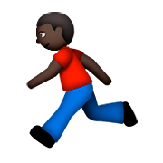 🏃🏿 Emoji Pessoa Correndo: Pele Escura na Apple iOS 8.3.