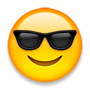 Emoji 😎 Faccina Con Sorriso E Occhiali Da Sole su Apple iOS 8.3.