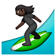 🏄🏿 Emoji Surfista: Pele Escura na Apple iOS 8.3.