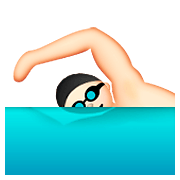 🏊🏻 Emoji Schwimmer(in): helle Hautfarbe Apple iOS 8.3.