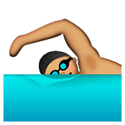Emoji 🏊🏽 Persona Che Nuota: Carnagione Olivastra su Apple iOS 8.3.