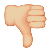 👎🏼 Emoji Pulgar Hacia Abajo: Tono De Piel Claro Medio en Apple iOS 8.3.