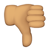 Émoji 👎🏽 Pouce Vers Le Bas : Peau Légèrement Mate sur Apple iOS 8.3.