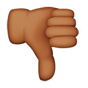 👎🏾 Emoji Daumen runter: mitteldunkle Hautfarbe Apple iOS 8.3.