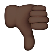 👎🏿 Emoji Daumen runter: dunkle Hautfarbe Apple iOS 8.3.