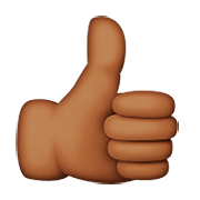 👍🏾 Emoji Polegar Para Cima: Pele Morena Escura na Apple iOS 8.3.