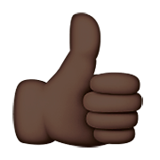 👍🏿 Emoji Polegar Para Cima: Pele Escura na Apple iOS 8.3.