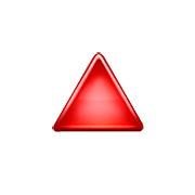 🔺 Emoji Triángulo Rojo Hacia Arriba en Apple iOS 8.3.