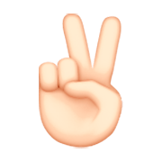 ✌🏻 Emoji Mano Con Señal De Victoria: Tono De Piel Claro en Apple iOS 8.3.