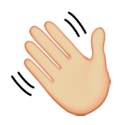 👋🏼 Emoji Mão Acenando: Pele Morena Clara na Apple iOS 8.3.