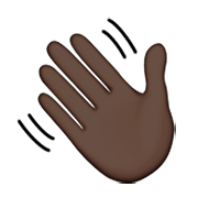 👋🏿 Emoji winkende Hand: dunkle Hautfarbe Apple iOS 8.3.
