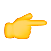 👉 Emoji nach rechts weisender Zeigefinger Apple iOS 8.3.