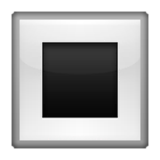 Emoji 🔳 Tasto Quadrato Nero Con Bordo Bianco su Apple iOS 8.3.
