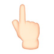 👆🏻 Emoji Dorso Da Mão Com Dedo Indicador Apontando Para Cima: Pele Clara na Apple iOS 8.3.