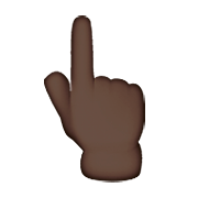 Emoji 👆🏿 Indice Alzato: Carnagione Scura su Apple iOS 8.3.