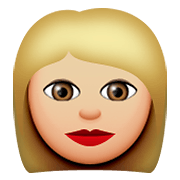 Émoji 👩🏼 Femme : Peau Moyennement Claire sur Apple iOS 8.3.