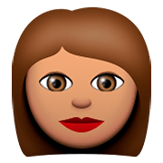 Émoji 👩🏽 Femme : Peau Légèrement Mate sur Apple iOS 8.3.