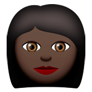 👩🏿 Emoji Mujer: Tono De Piel Oscuro en Apple iOS 8.3.