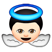 👼🏻 Emoji Bebé ángel: Tono De Piel Claro en Apple iOS 9.0.