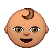 👶🏽 Emoji Bebé: Tono De Piel Medio en Apple iOS 9.0.