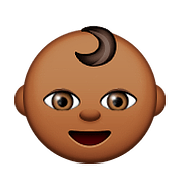 👶🏾 Emoji Bebê: Pele Morena Escura na Apple iOS 9.0.