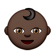👶🏿 Emoji Baby: dunkle Hautfarbe Apple iOS 9.0.