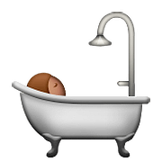 🛀🏽 Emoji badende Person: mittlere Hautfarbe Apple iOS 9.0.