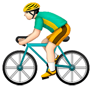 Émoji 🚴🏻 Cycliste : Peau Claire sur Apple iOS 9.0.