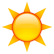 Emoji ☀️ Sole su Apple iOS 9.0.