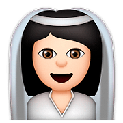 👰🏻 Emoji Person mit Schleier: helle Hautfarbe Apple iOS 9.0.