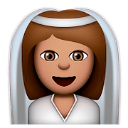 Émoji 👰🏽 Personne Mariée Avec Voile : Peau Légèrement Mate sur Apple iOS 9.0.