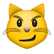 😼 Emoji Rosto De Gato Com Sorriso Irônico na Apple iOS 9.0.