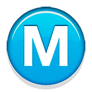Ⓜ️ Emoji Buchstabe „M“ in Kreis Apple iOS 9.0.