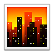 Emoji 🌆 Città Al Tramonto su Apple iOS 9.0.