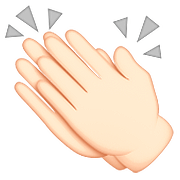 👏🏻 Emoji klatschende Hände: helle Hautfarbe Apple iOS 9.0.