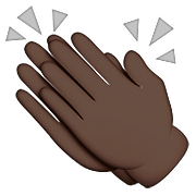 👏🏿 Emoji Mãos Aplaudindo: Pele Escura na Apple iOS 9.0.