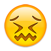 Emoji 😖 Faccina Frustrata su Apple iOS 9.0.