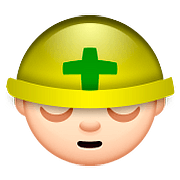 Émoji 👷🏻 Personnel Du Bâtiment : Peau Claire sur Apple iOS 9.0.