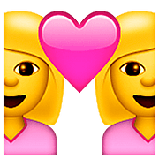 Émoji 👩‍❤️‍👩 Couple Avec Cœur : Femme Et Femme sur Apple iOS 9.0.