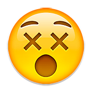 Emoji 😵 Faccina Frastornata su Apple iOS 9.0.