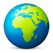 🌍 Emoji Globo Mostrando Europa E África na Apple iOS 9.0.