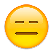 Emoji 😑 Faccina Inespressiva su Apple iOS 9.0.
