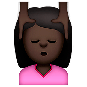 💆🏿 Emoji Person, die eine Kopfmassage bekommt: dunkle Hautfarbe Apple iOS 9.0.