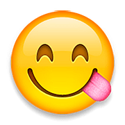 😋 Emoji sich die Lippen leckendes Gesicht Apple iOS 9.0.