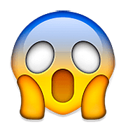 😱 Emoji Rosto Gritando De Medo na Apple iOS 9.0.