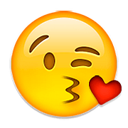 Emoji 😘 Faccina Che Manda Un Bacio su Apple iOS 9.0.