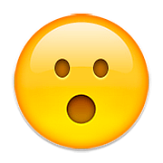 😮 Emoji Rosto Com Boca Aberta na Apple iOS 9.0.
